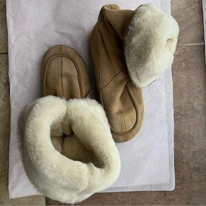 Michael Kors Shearling Ankle Boots -Tan 10